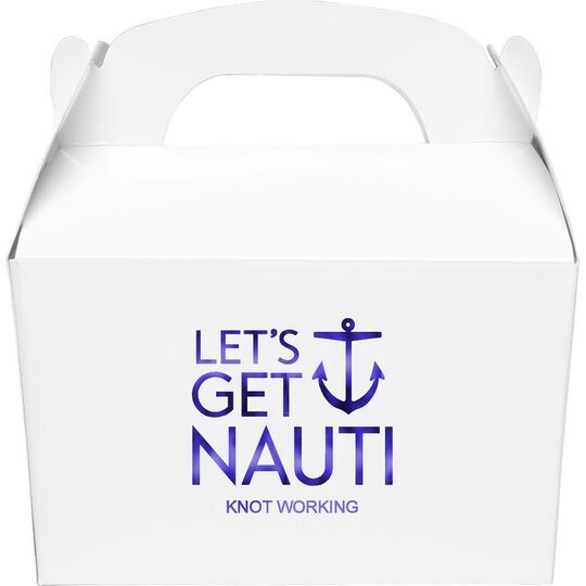 Let's Get Nauti Anchor Gable Favor Boxes